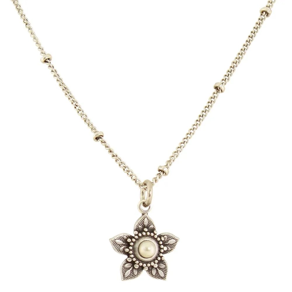 Layered Crystal Flower Necklace: B
