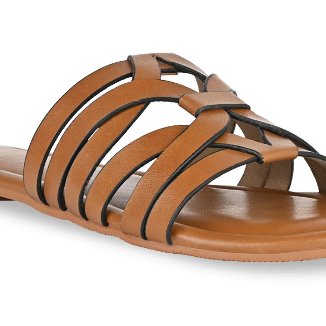 Lazercut Tan Flats