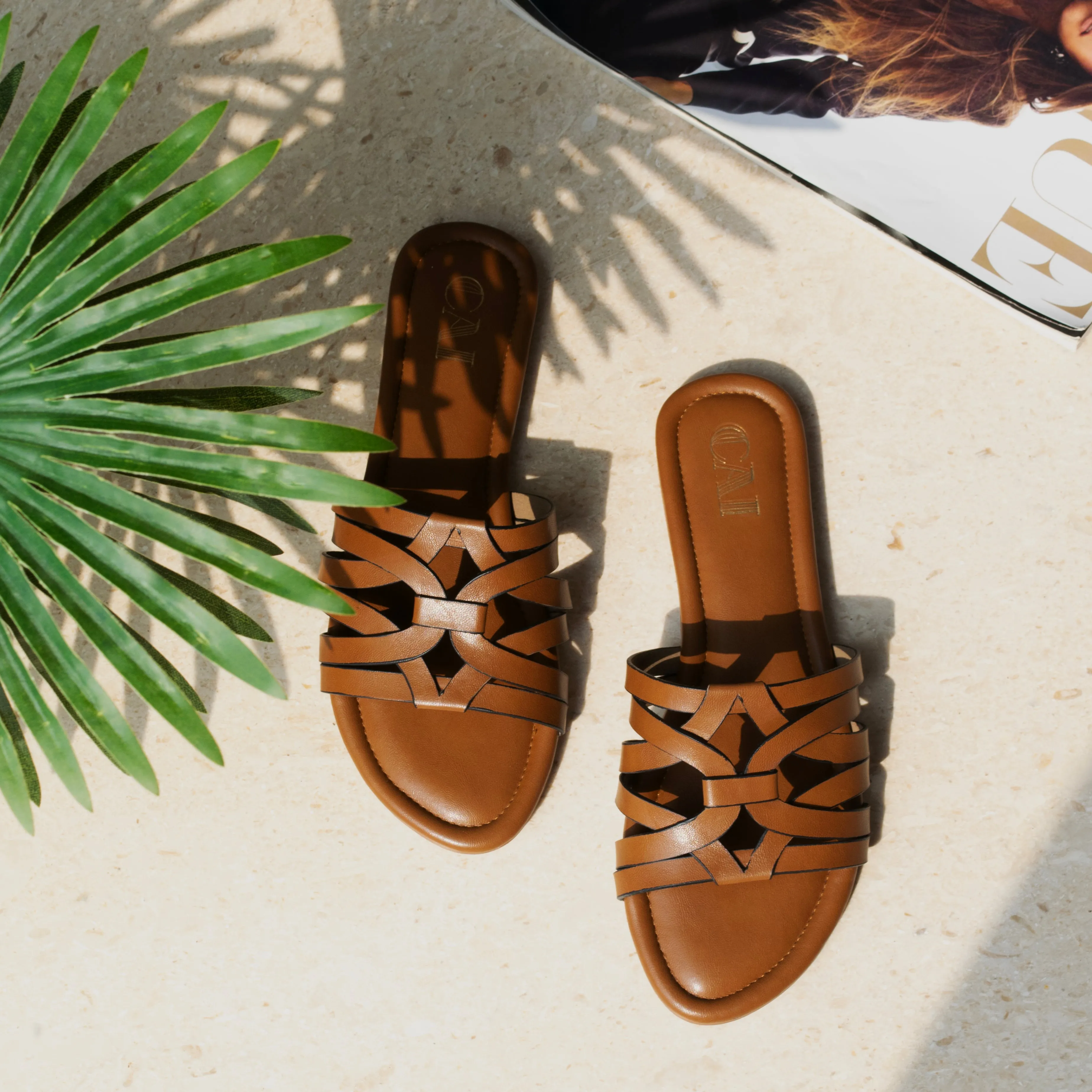Lazercut Tan Flats