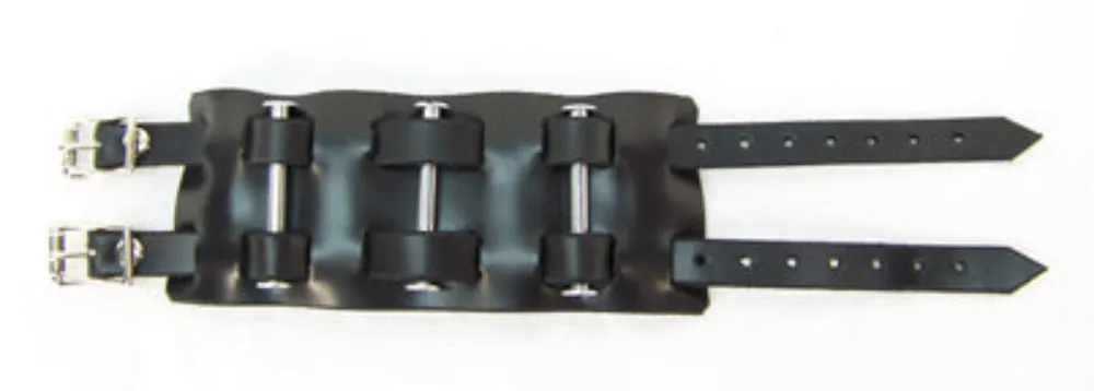 Leather and Bolts Wristband