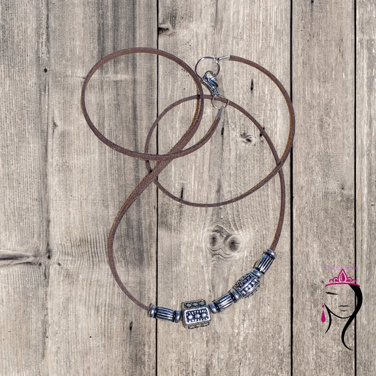 Leather Wrap Around Bracelet. #22009