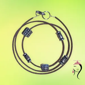 Leather Wrap Around Bracelet. #22009