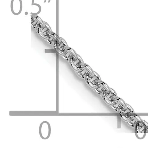 Leslie 14K White Gold 1.8 mm Round Cable Chain