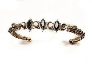 Liztech Cosmic Sisters Cuff Jet Bracelet