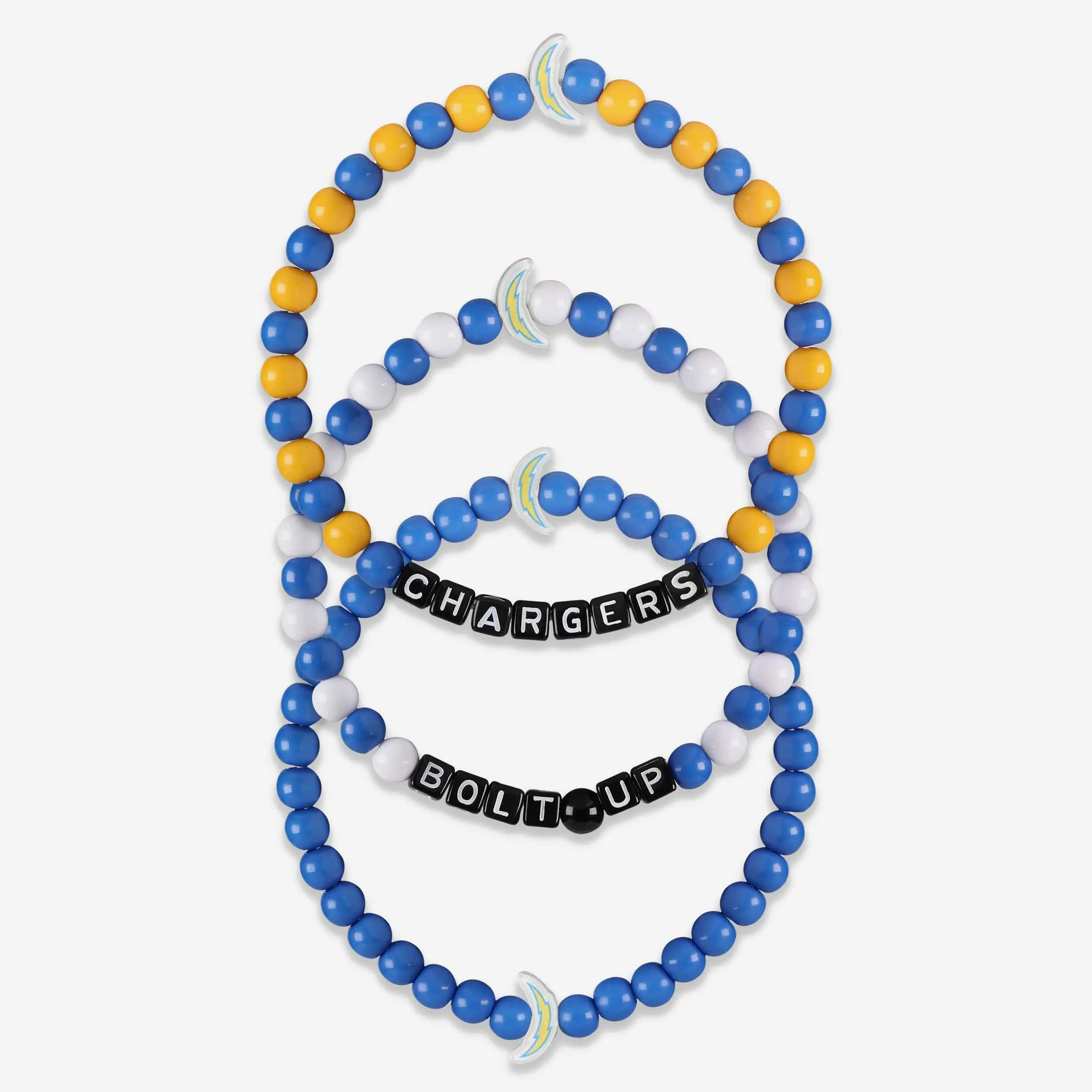 Los Angeles Chargers 3 Pack Beaded Friendship Bracelet