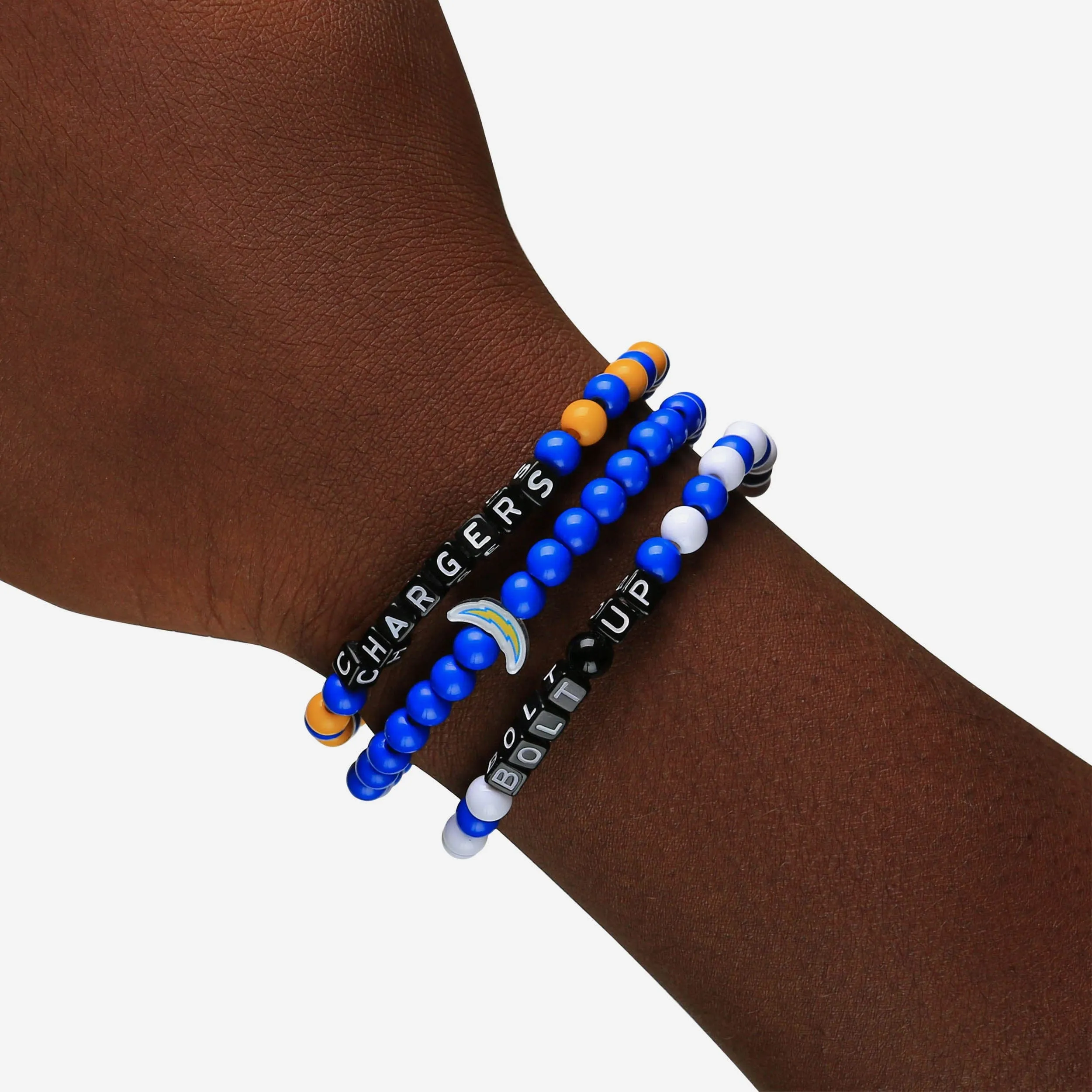 Los Angeles Chargers 3 Pack Beaded Friendship Bracelet