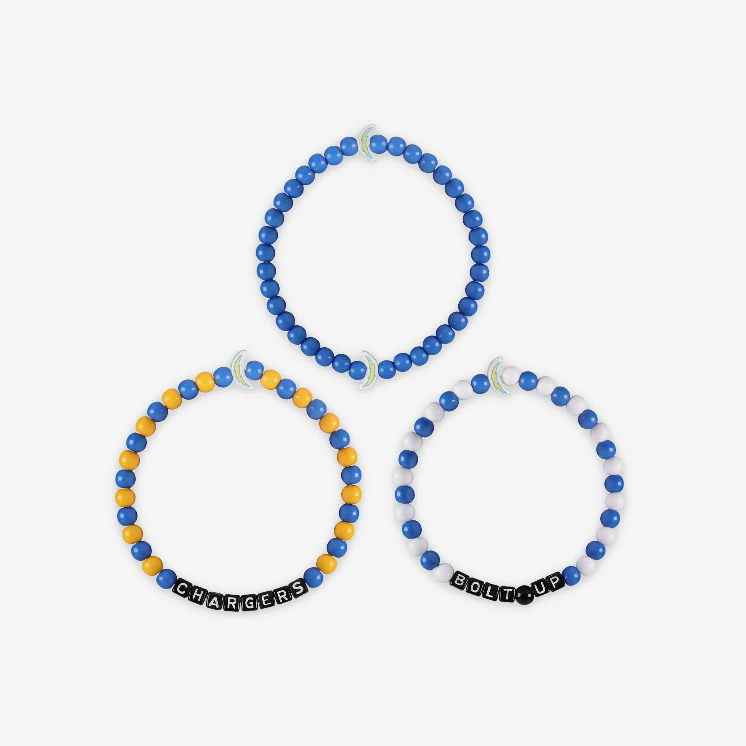 Los Angeles Chargers 3 Pack Beaded Friendship Bracelet