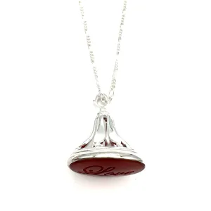 Love Fob Necklace, Sterling Silver