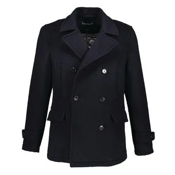Madison Peacoat in Half-Cashmere Blend