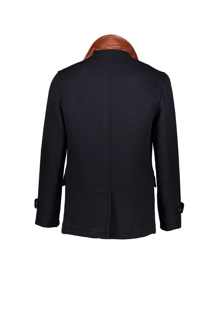Madison Peacoat in Half-Cashmere Blend