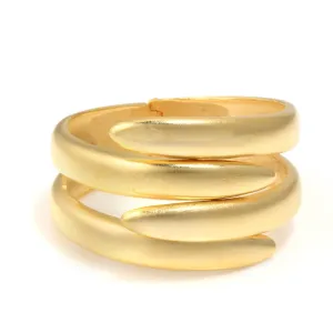 MATTE FINISHED GOLD HINGED BRACELET #FW-B108GOLD (15th Showroom)