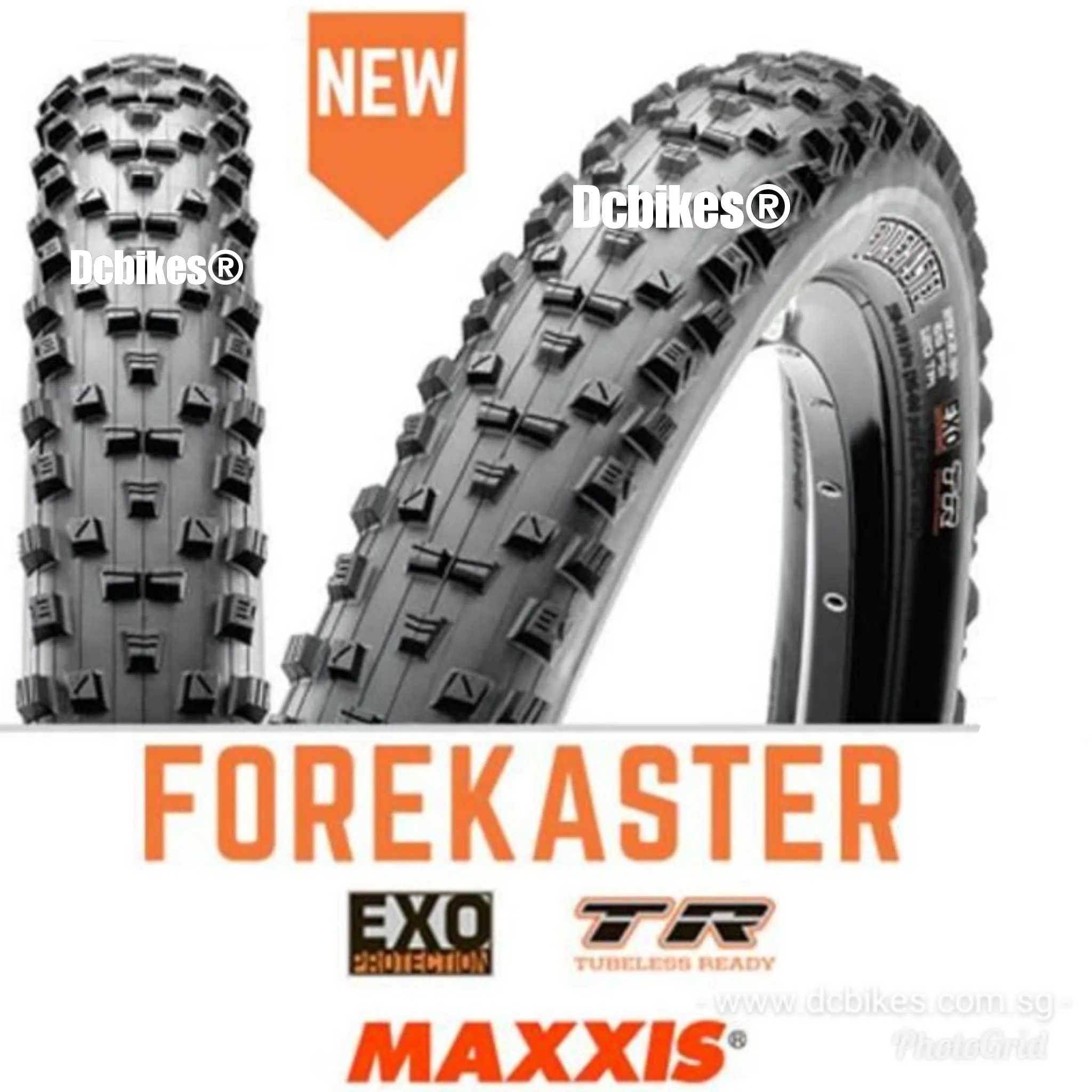 Maxxis 27.5/29 X 2.35 Forekaster EXO Tubeless Ready MTB Folding Tyres (2 Tires)