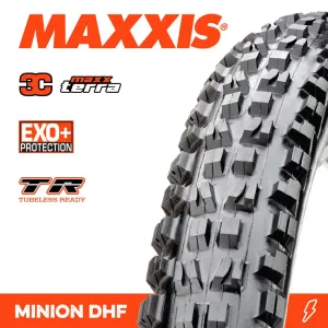 Maxxis Tyre Minion DHF 29 X 2.60 3C Terra EXO  TR Fold 60TPI E-25