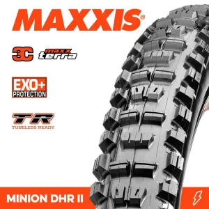Maxxis Tyre Minion DHR II 27.5 X 2.60 3C Terra EXO  TR Fold 60TPI E-25