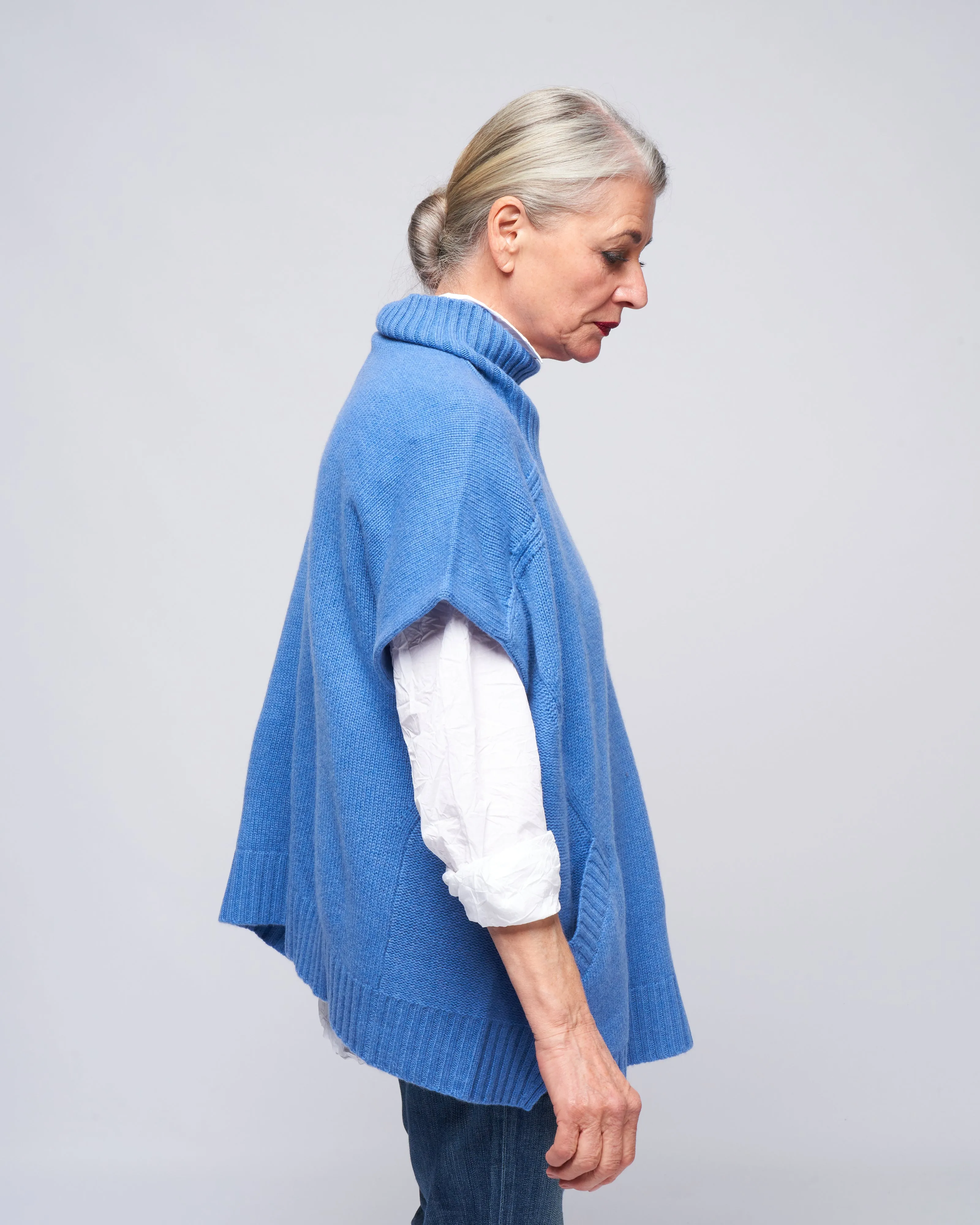 mea poncho - sky blue
