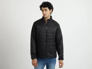 Men Solid High Neck Jacket