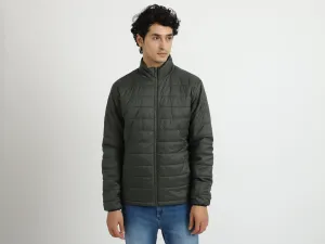 Men Solid High Neck Jacket