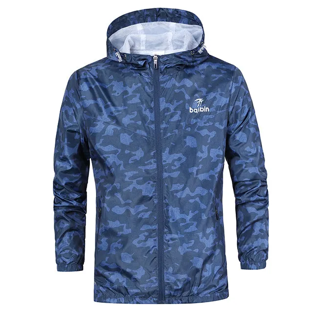 Mens Casual Camouflage Hoodie Jacket