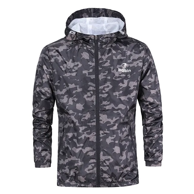 Mens Casual Camouflage Hoodie Jacket