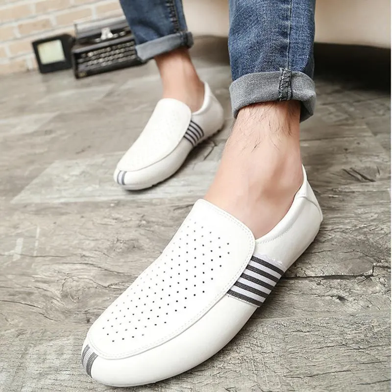 Men's Leather Slip-On Vintage Style Shoe