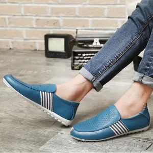 Men's Leather Slip-On Vintage Style Shoe