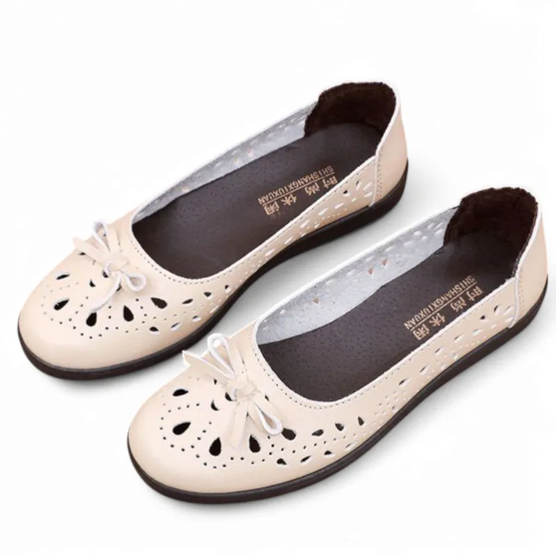 Merendy Semplicità Round Toe Slip-On Leather Black Ballerina Shoes with Burgundy Ballet Flats
