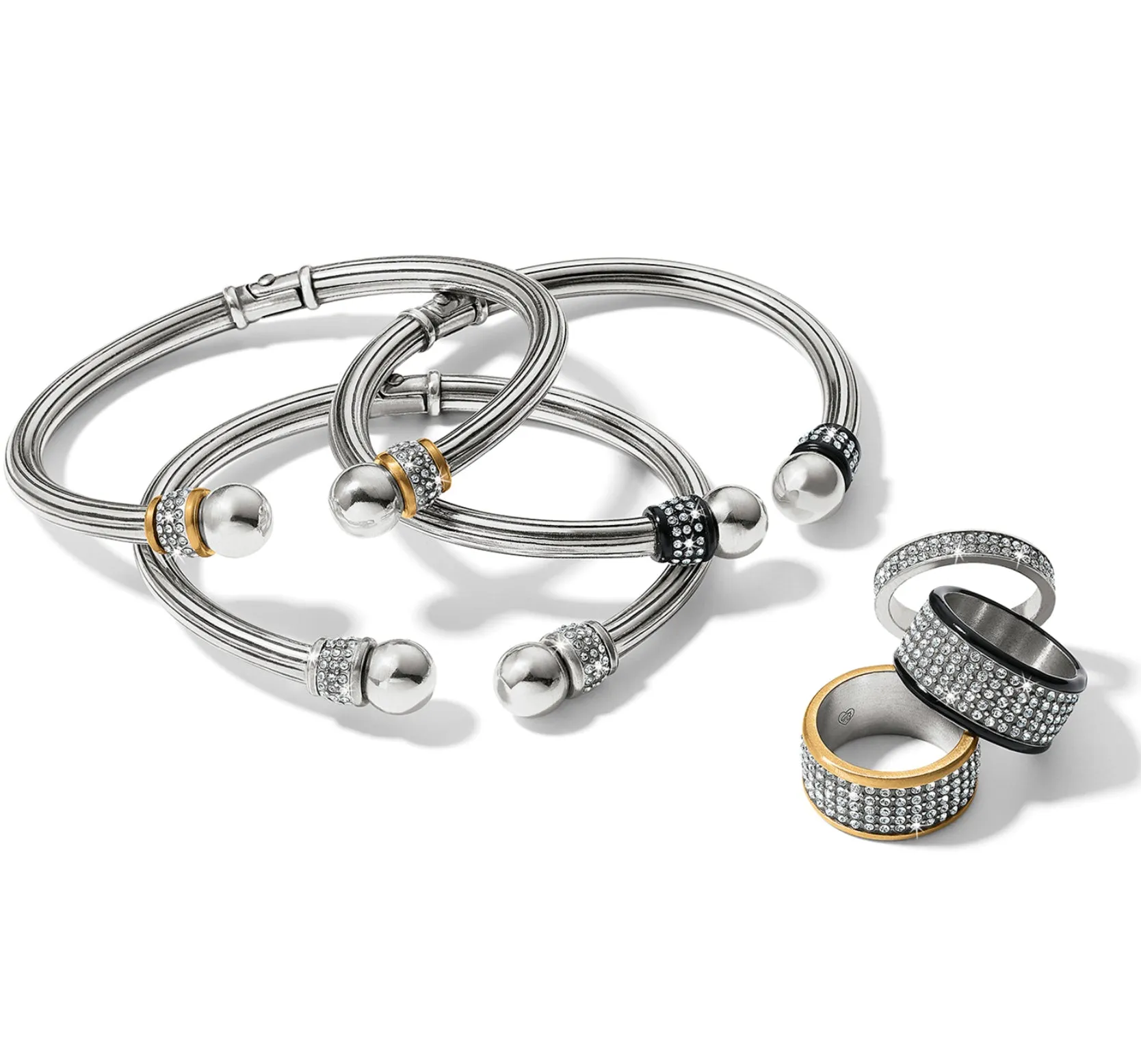 Meridian Silver Open Hinge Bangle