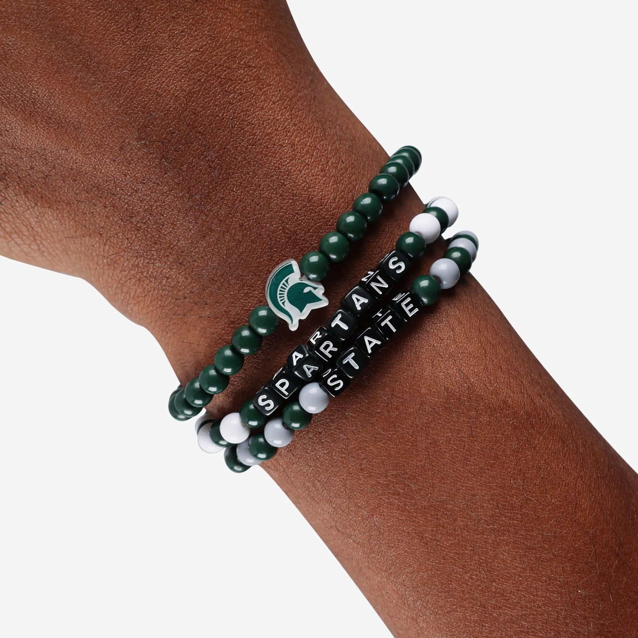 Michigan State Spartans 3 Pack Beaded Friendship Bracelet