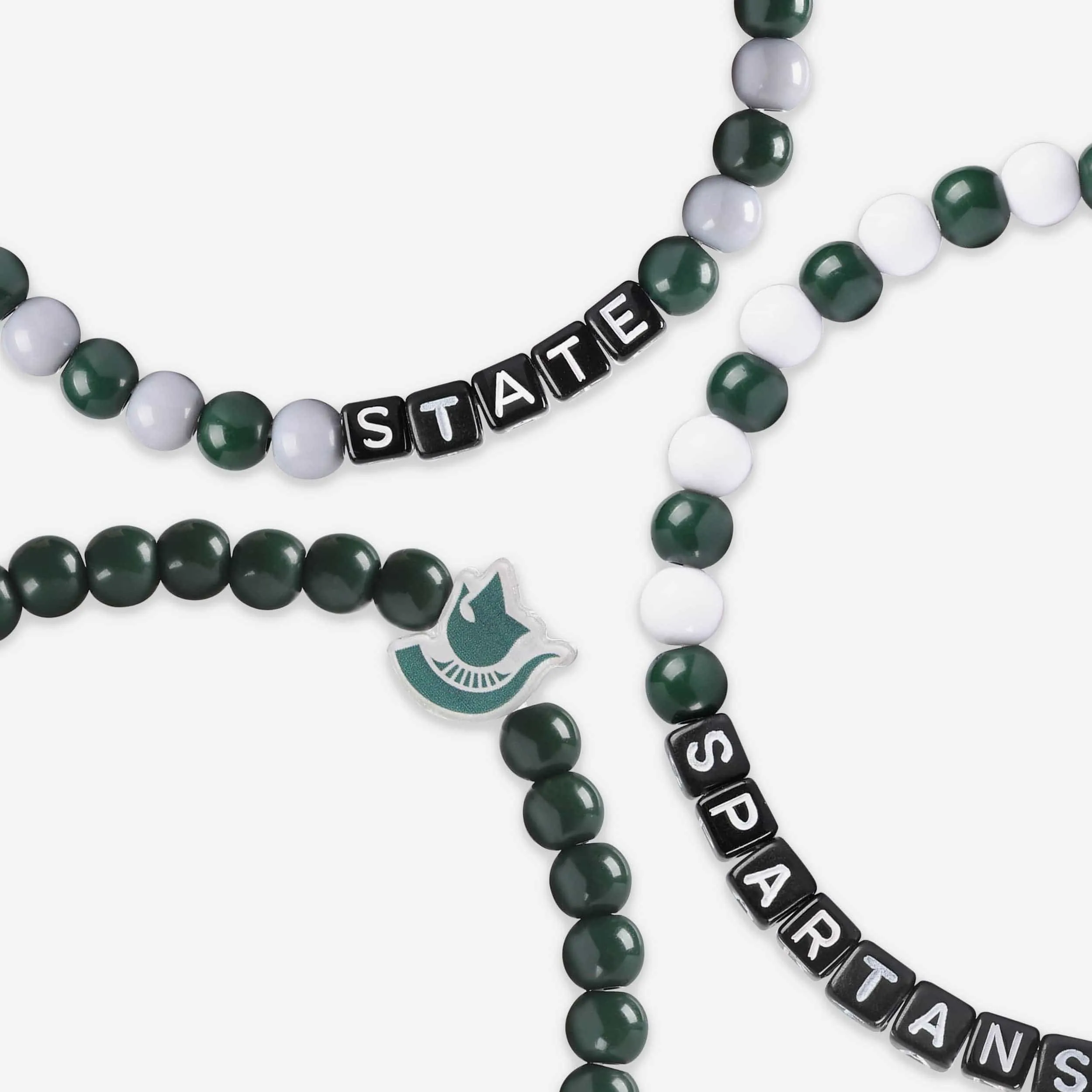 Michigan State Spartans 3 Pack Beaded Friendship Bracelet