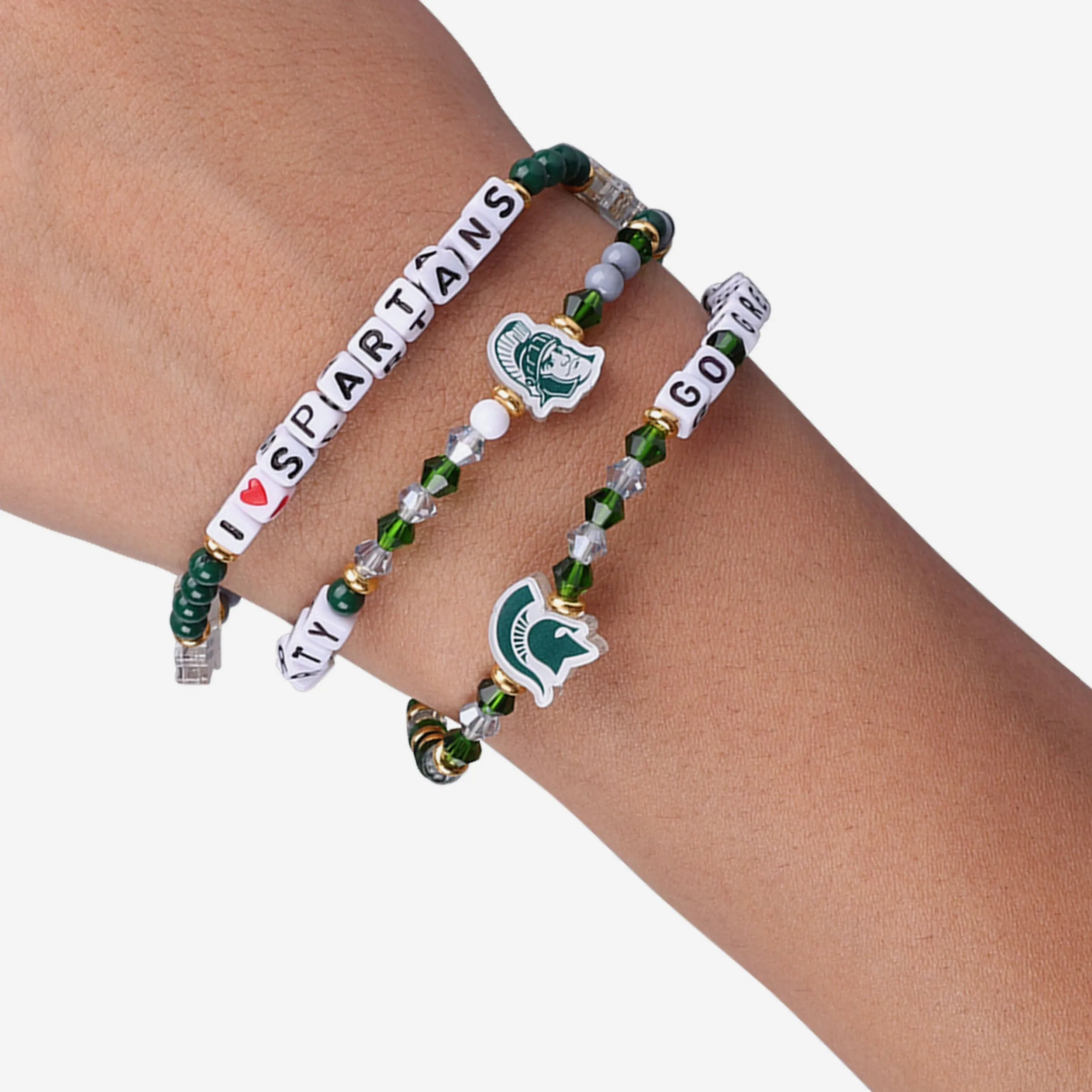 Michigan State Spartans 3 Pack Friendship Bracelet