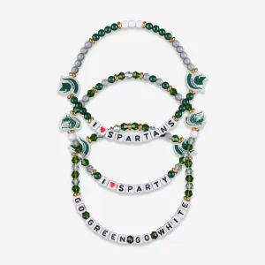 Michigan State Spartans 3 Pack Friendship Bracelet
