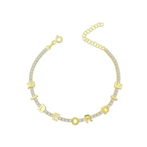 Mini Name Tennis Bracelet