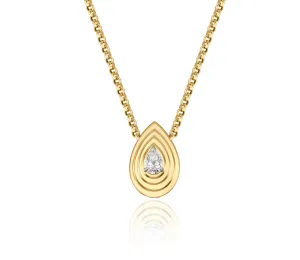 Mini Pear Shape Diamond Layered Pear Necklace