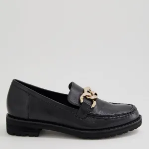 MISIMA W - BLACK LEATHER-BLACK HEEL