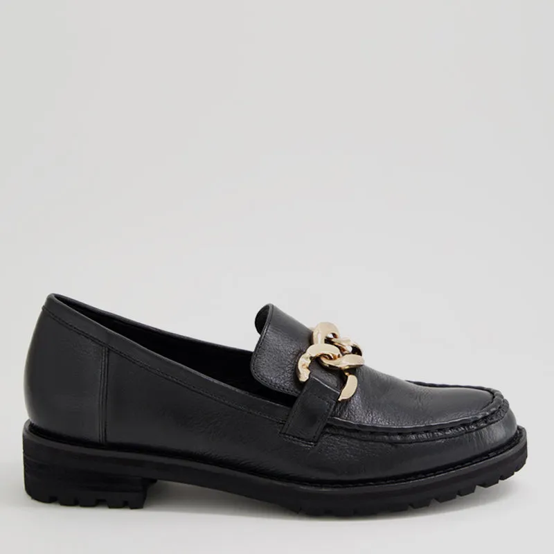 MISIMA W - BLACK LEATHER-BLACK HEEL