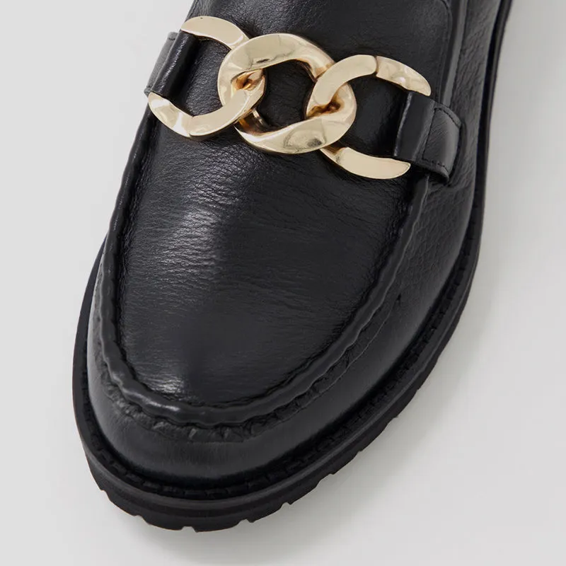 MISIMA W - BLACK LEATHER-BLACK HEEL