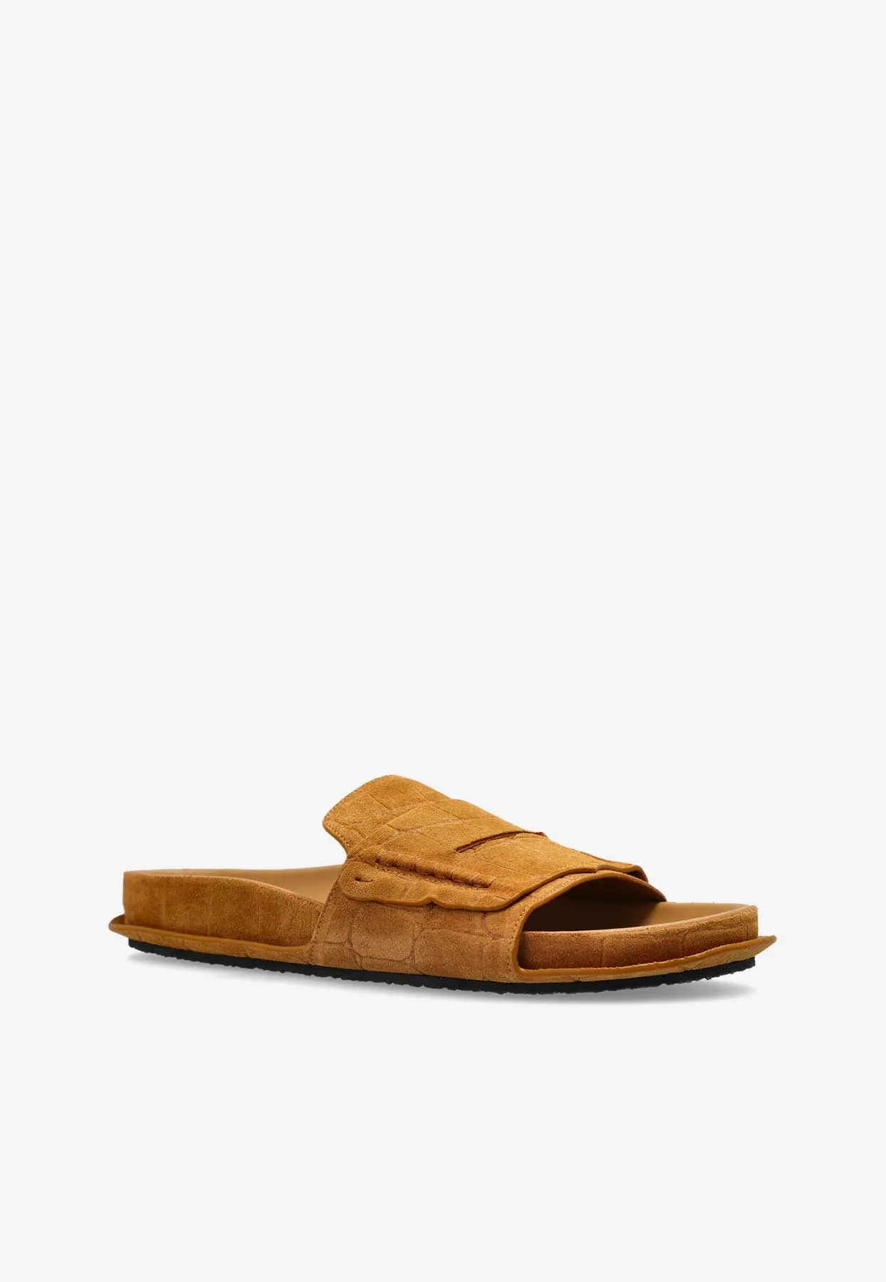 Mocassin Suede Flat Sandals