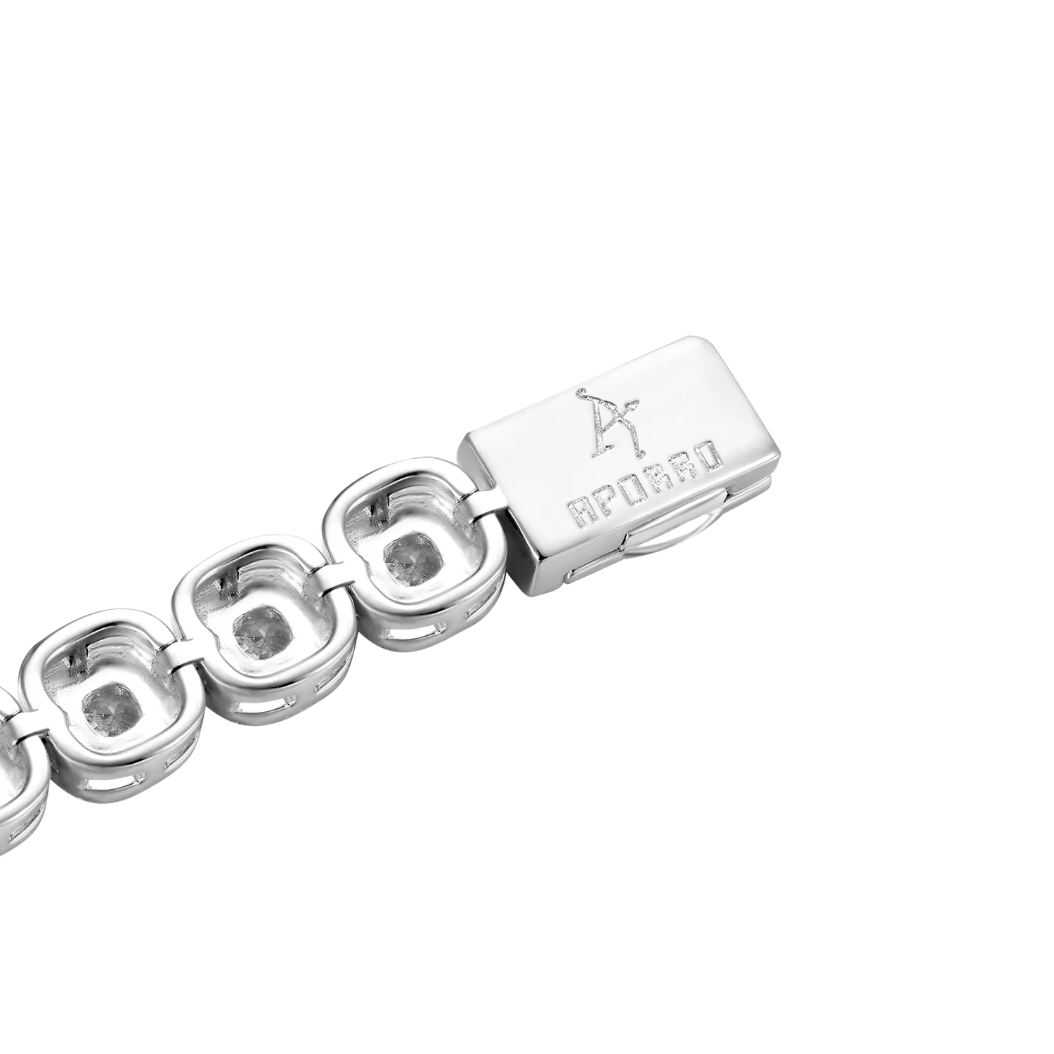 Moissanite Cushion-Cut Clustered Tennis Bracelet - 7mm