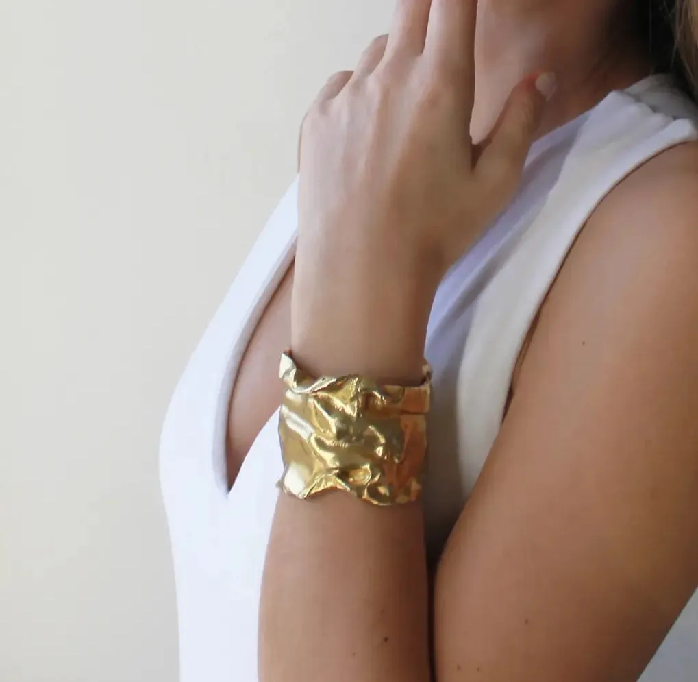 Molten Gold Cuff Bracelet