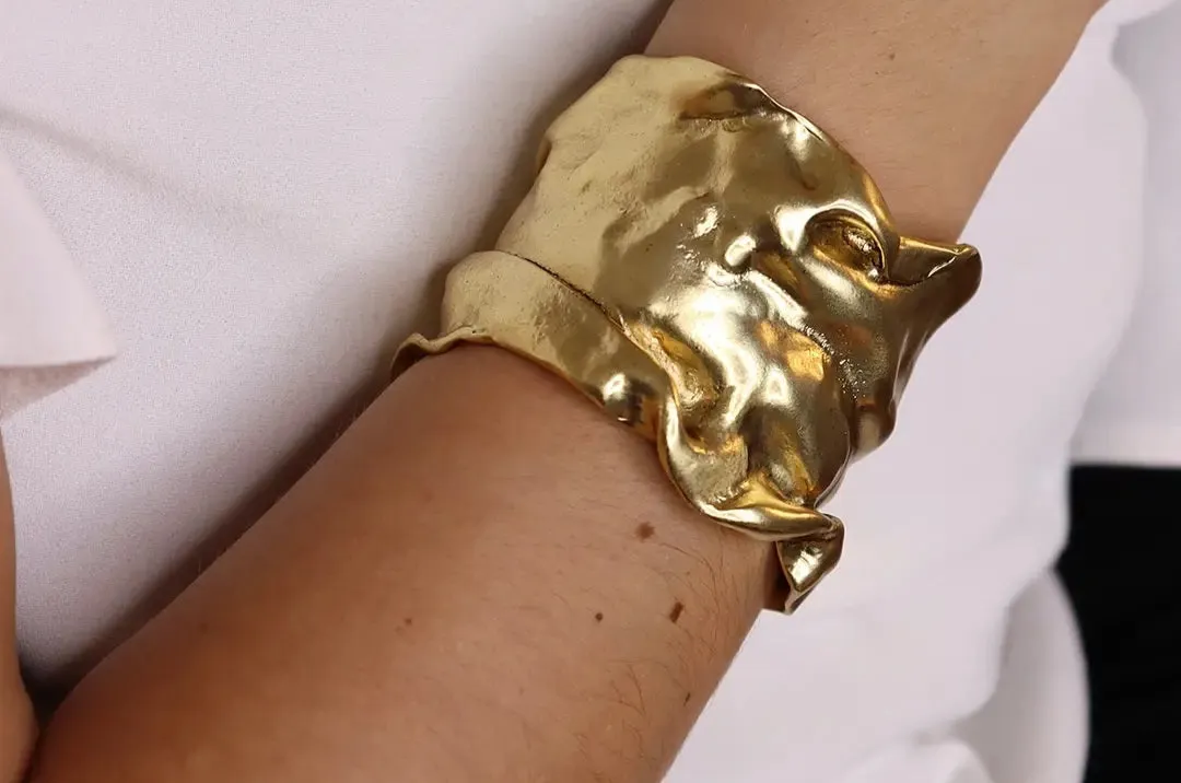 Molten Gold Cuff Bracelet