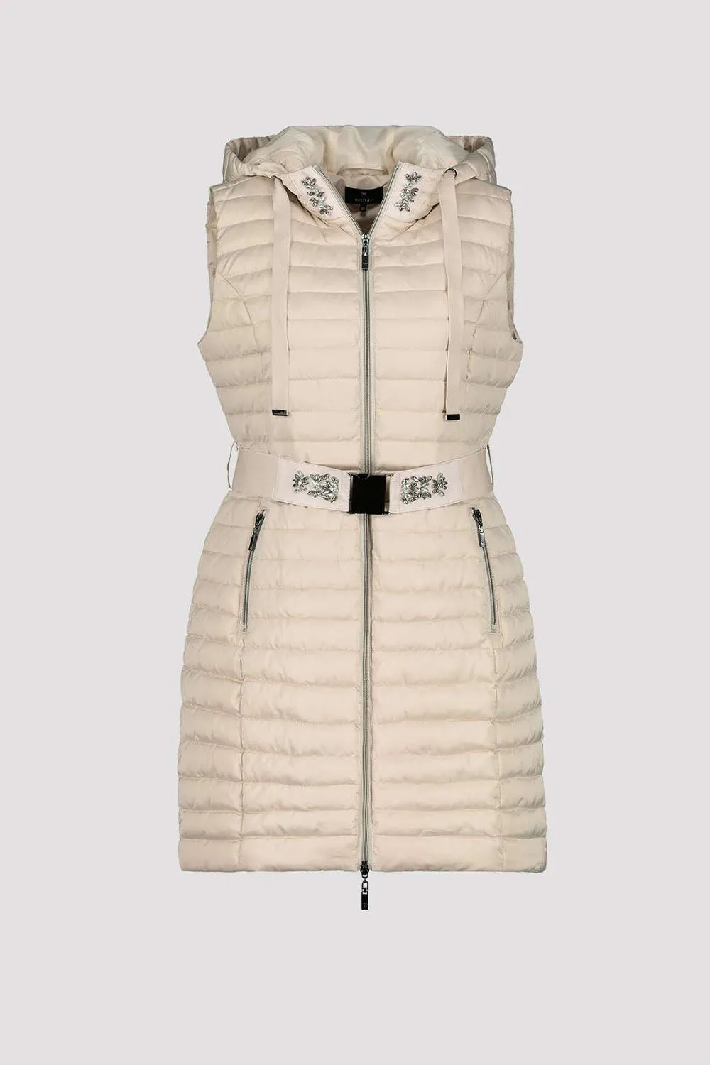 Monari Belted Long Puffer Vest M805975