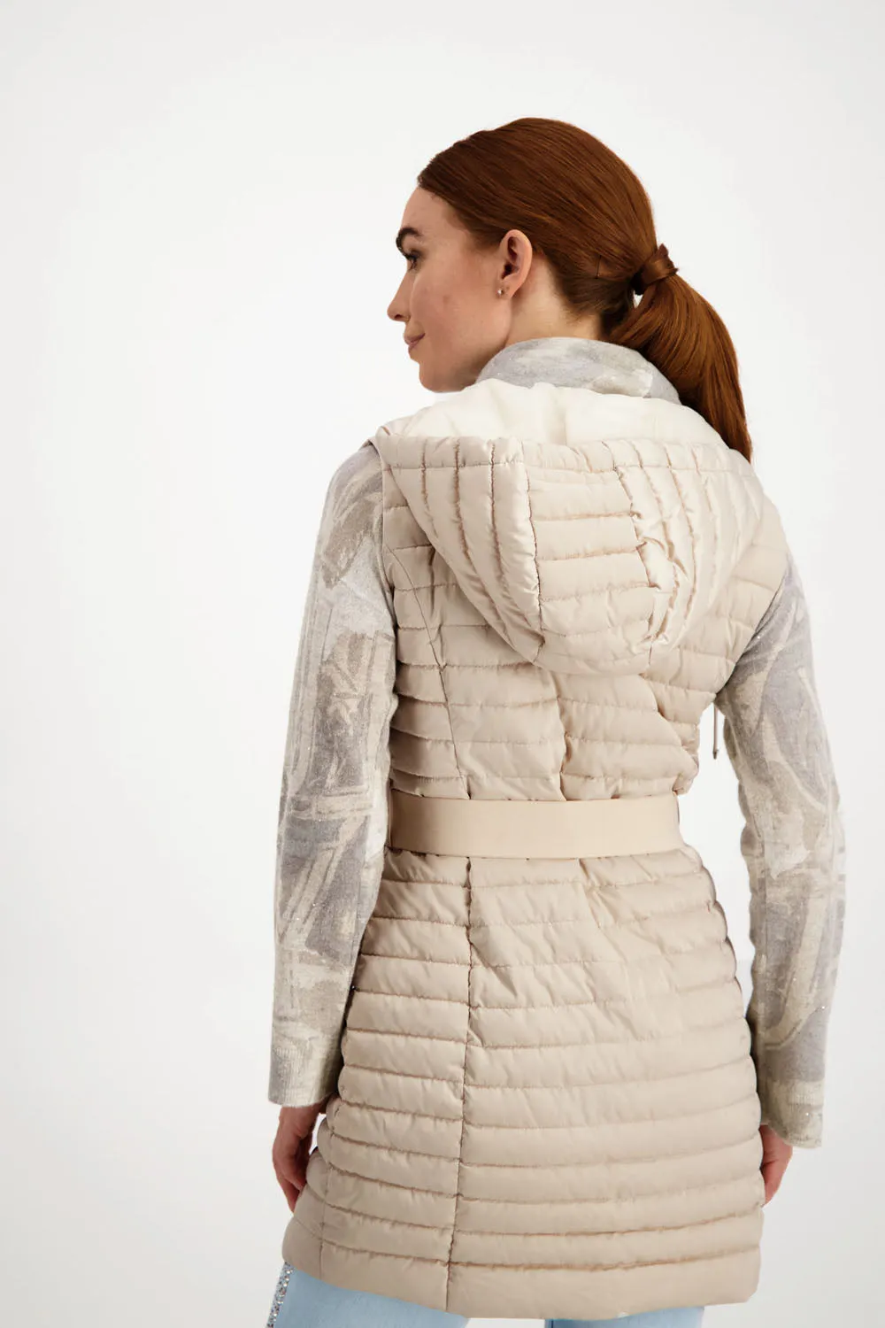 Monari Belted Long Puffer Vest M805975
