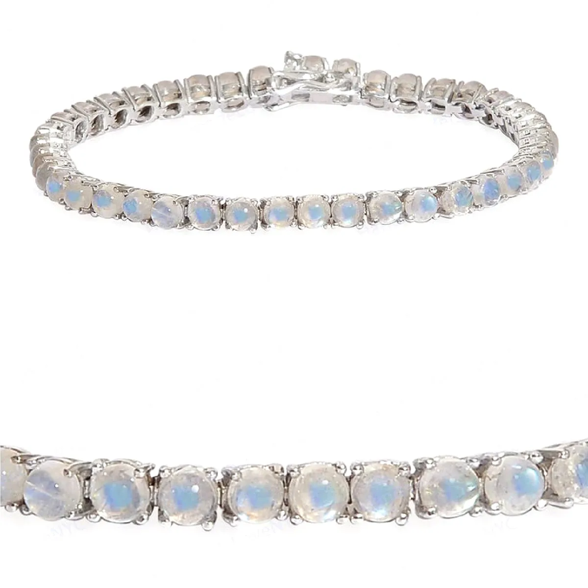 Moonstone 925 Sterling Silver Tennis Bracelet Jewelry