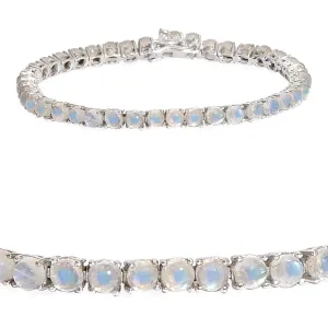 Moonstone 925 Sterling Silver Tennis Bracelet Jewelry