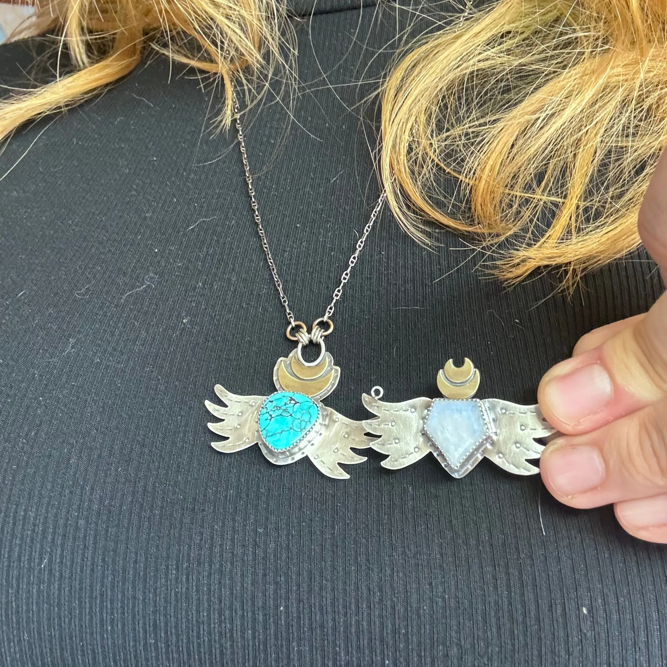 Moonstone Winged Amulet