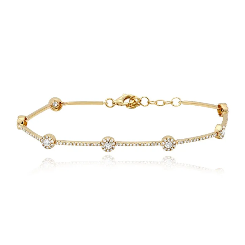 Multi  Round Tennis Bracelet