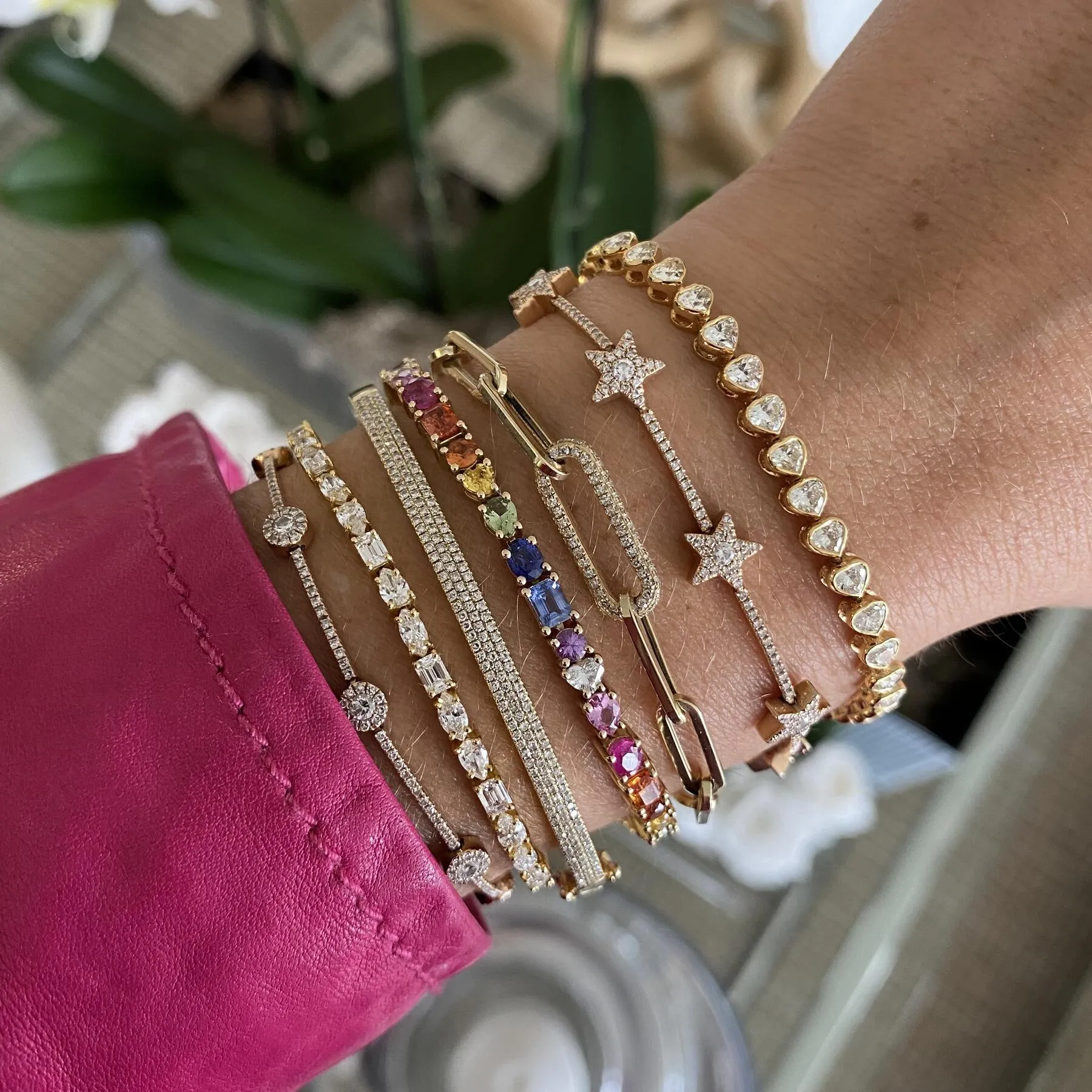 Multi  Round Tennis Bracelet