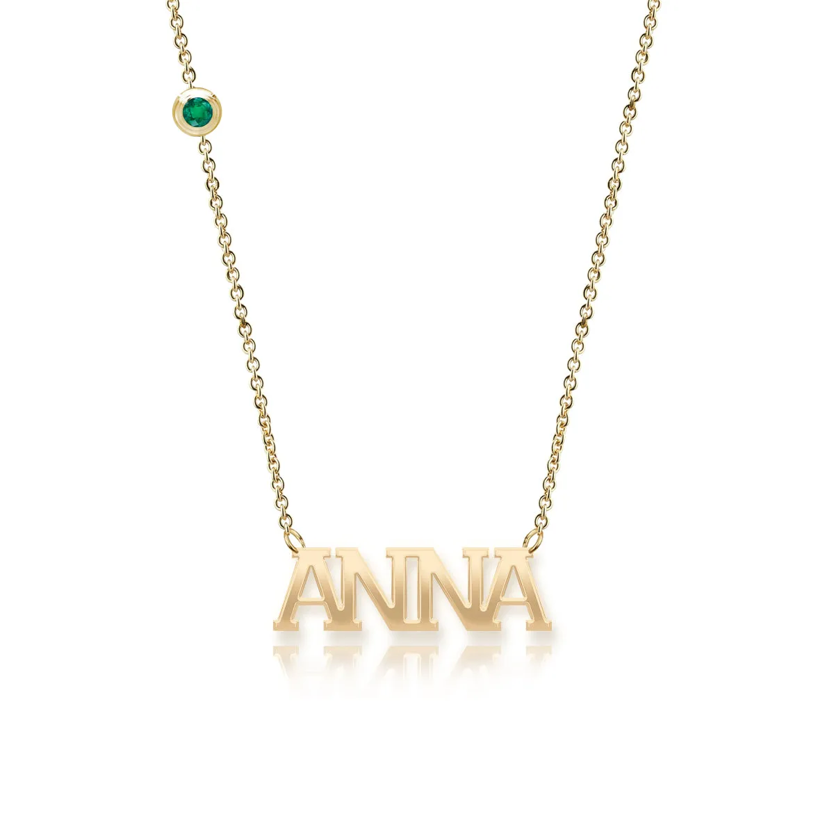 Multiple Cutout Gold Names Necklace