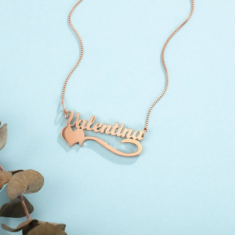 Name Personalized Heart-Shaped Necklaces