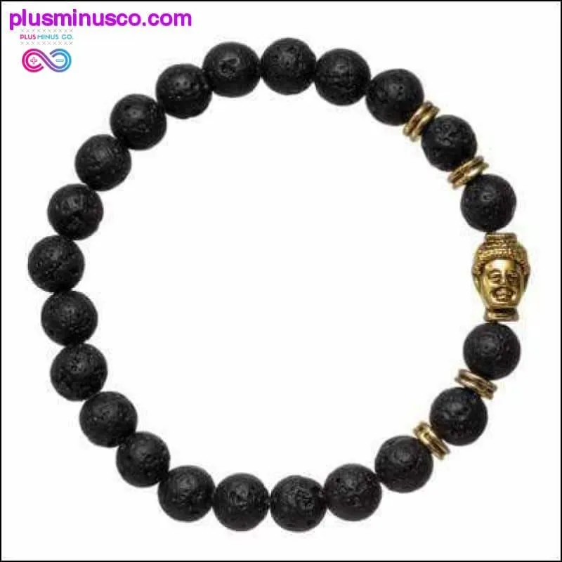 Natural Stone Black Lava Beads Bracelet